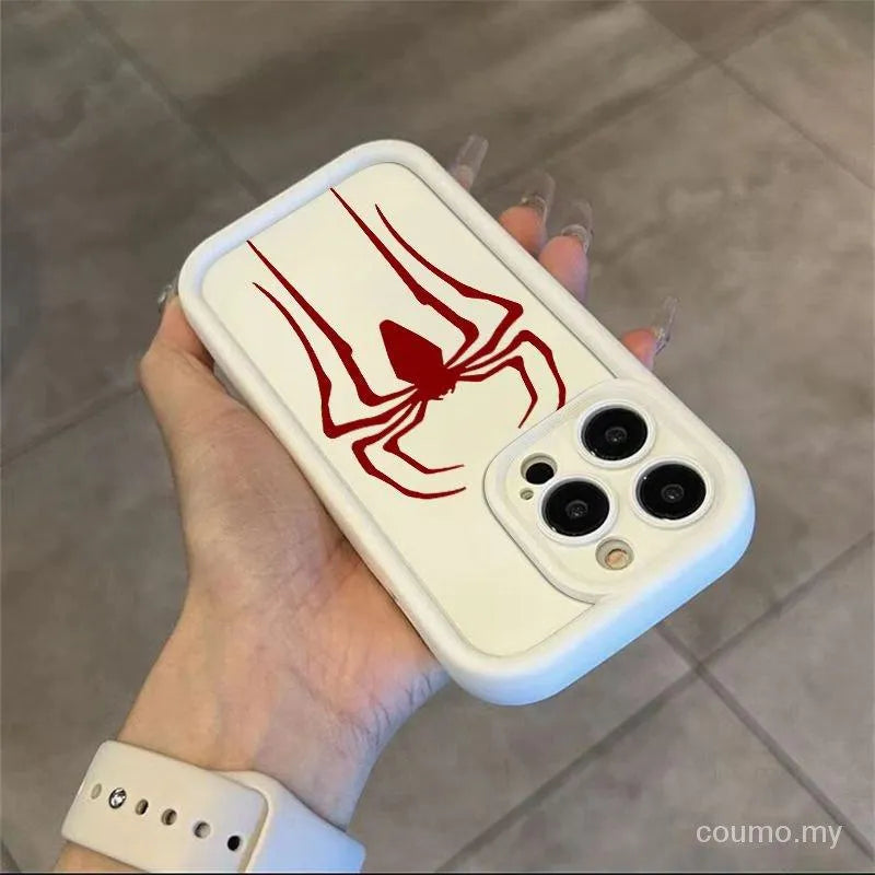 Trendy Cartoon Red Spiderman Logo for IPhone 16 15 14 13 11 Pro Max 11 Pro 11 12 XS Max X Xs XR 6 6s 7 8 Phone Protective Case