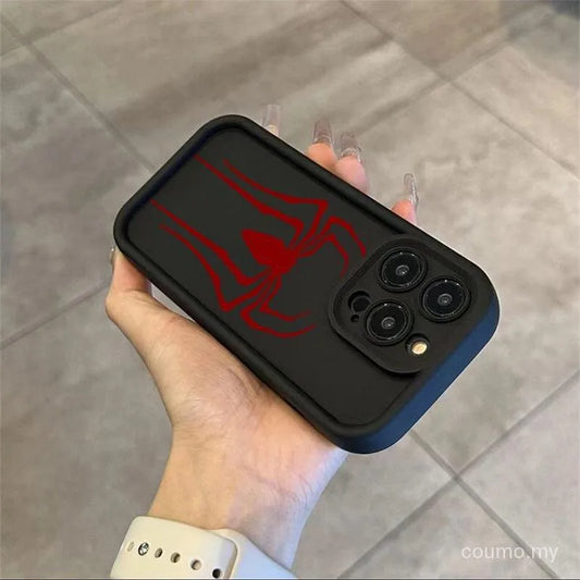 Trendy Cartoon Red Spiderman Logo for IPhone 16 15 14 13 11 Pro Max 11 Pro 11 12 XS Max X Xs XR 6 6s 7 8 Phone Protective Case