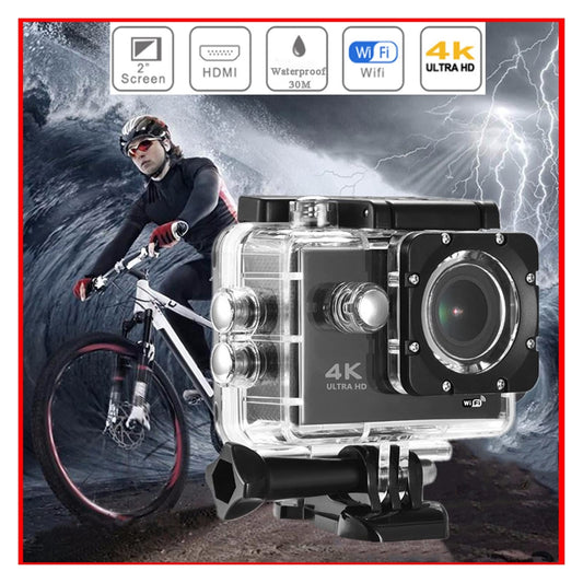 Ultra HD Action Camera 4K/1080P 30fps WiFi 2 inch 170D Underwater Waterproof Helmet Video Recording Sport Camera