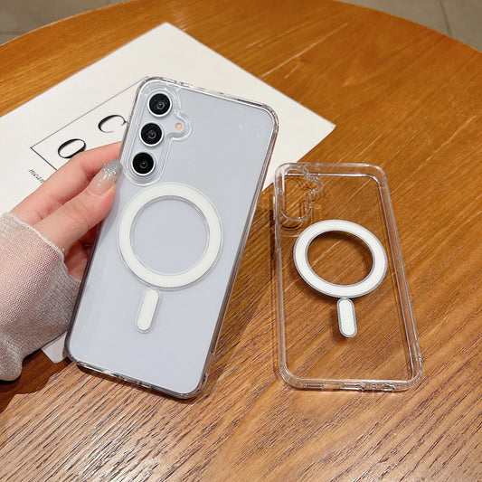 Luxury Magnetic For Magsafe Phone Case For Samsung Galaxy A16 Transparent Shockproof hardcase