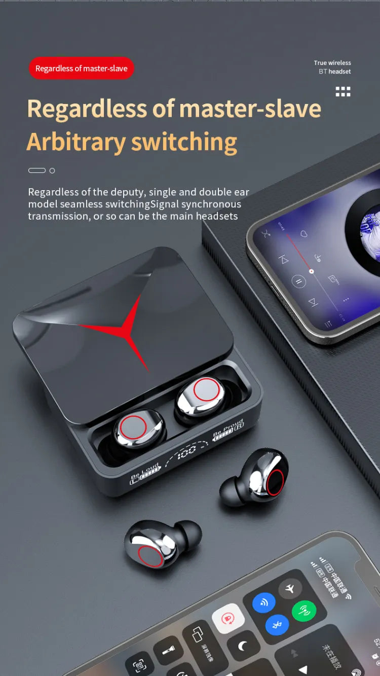 Original M90 TWS Wireless Earbuds Touch Control 5.3 Headset Waterproof 9D Hifi Quality Earphone Stereo Sports Headphones With Microphone Gaming Buds