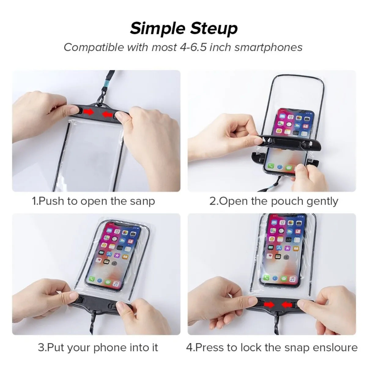 Waterproof Mobile Cover Case for All IOS and Android